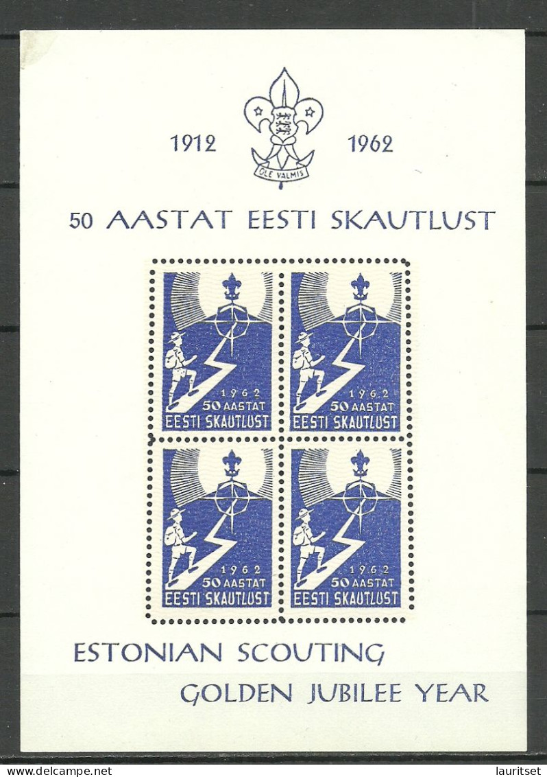 Estland Estonia 1962 Pfadfinder Scouting Boy Scouts Scouting Block Of 4 MNH - Estonia