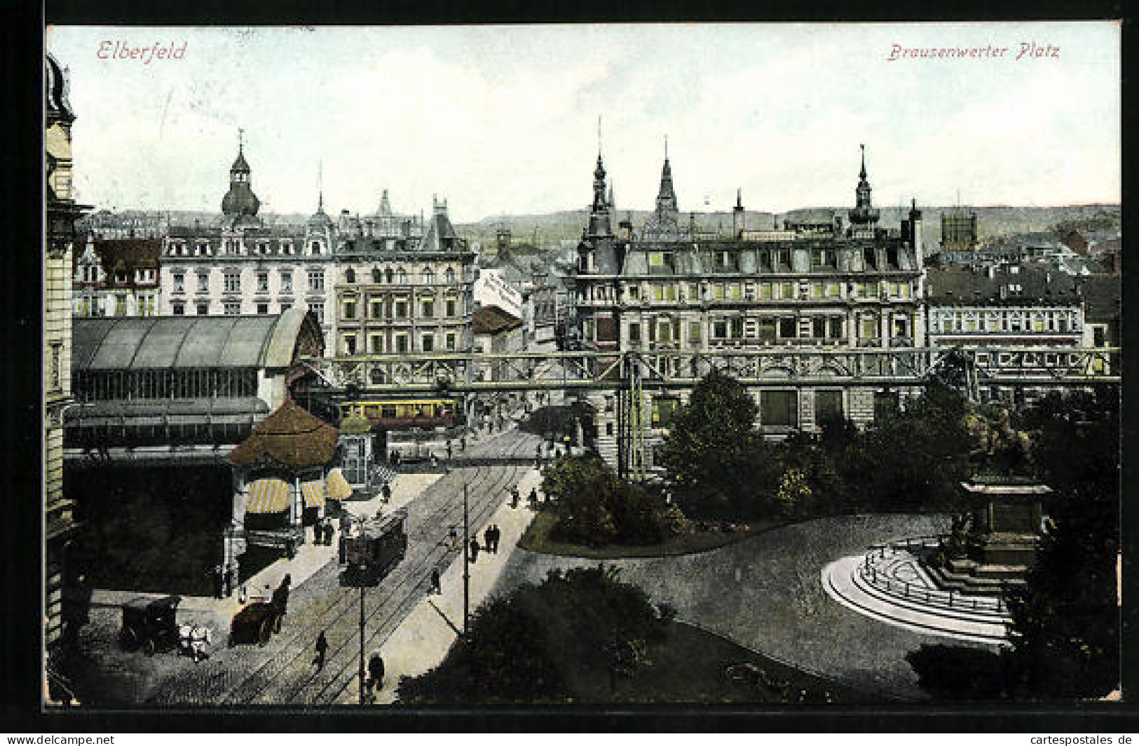 AK Wuppertal, Elberfeld, Die Schwebebahn Am Brausenwerter Platz  - Autres & Non Classés