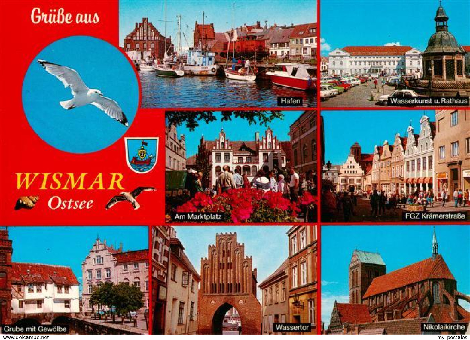 73947373 Wismar_Mecklenburg Hafen Wasserkunst Rathaus Marktplatz FGZ Kraemerstra - Wismar