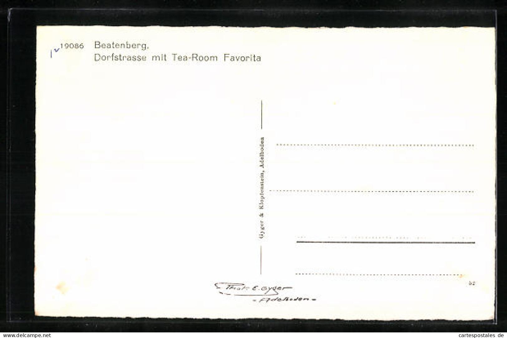 AK Beatenberg, Auf Der Dorfstrasse Mit Tea-Room Ravorita  - Beatenberg