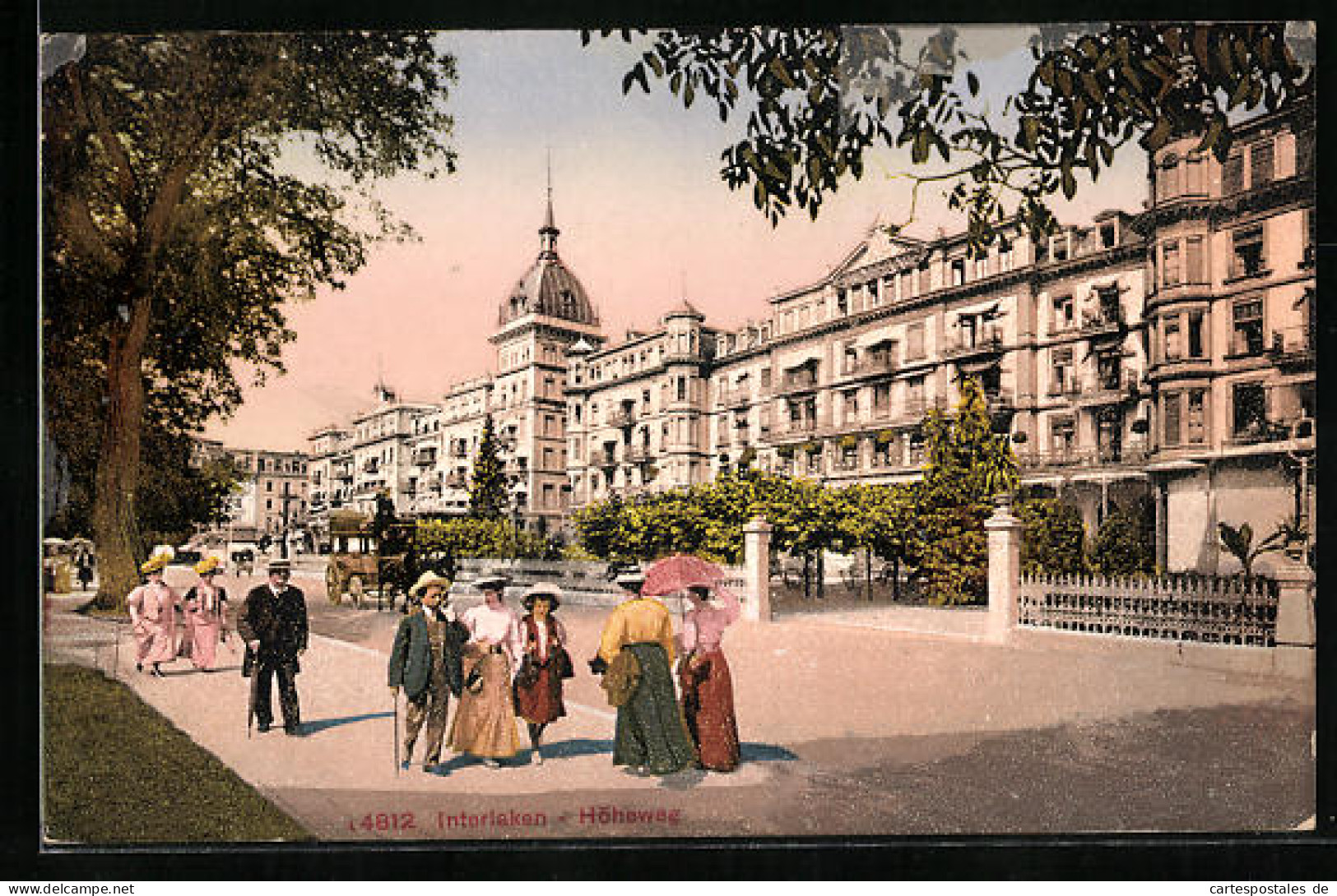 AK Interlaken, Passanten Auf Dem Höheweg  - Interlaken