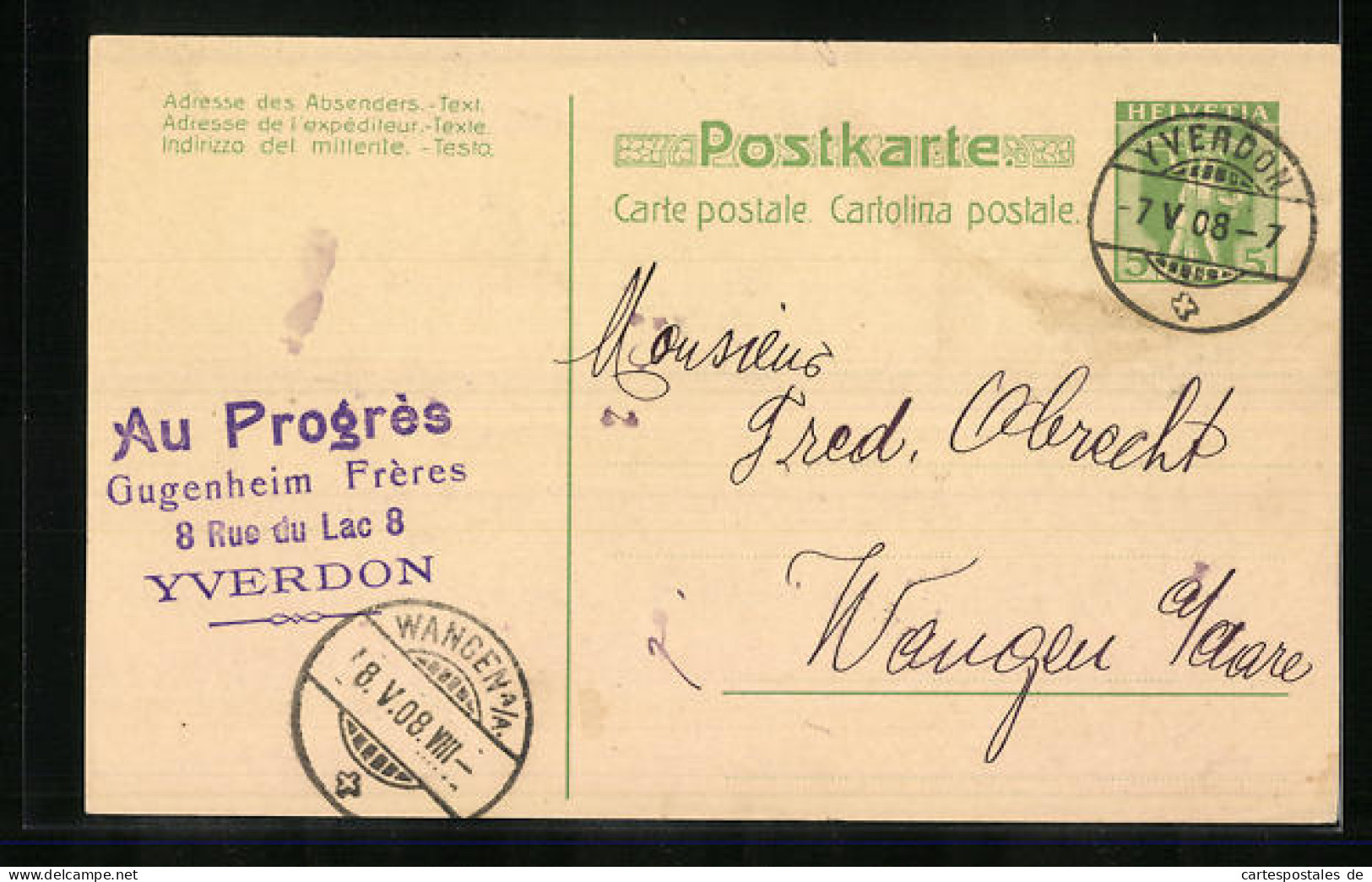 AK Reklame Für Chocolat Suchard, Bauernpaar Mit Milchkuh, Grand Prix Paris 1900, Ganzsache  - Landwirtschaftl. Anbau