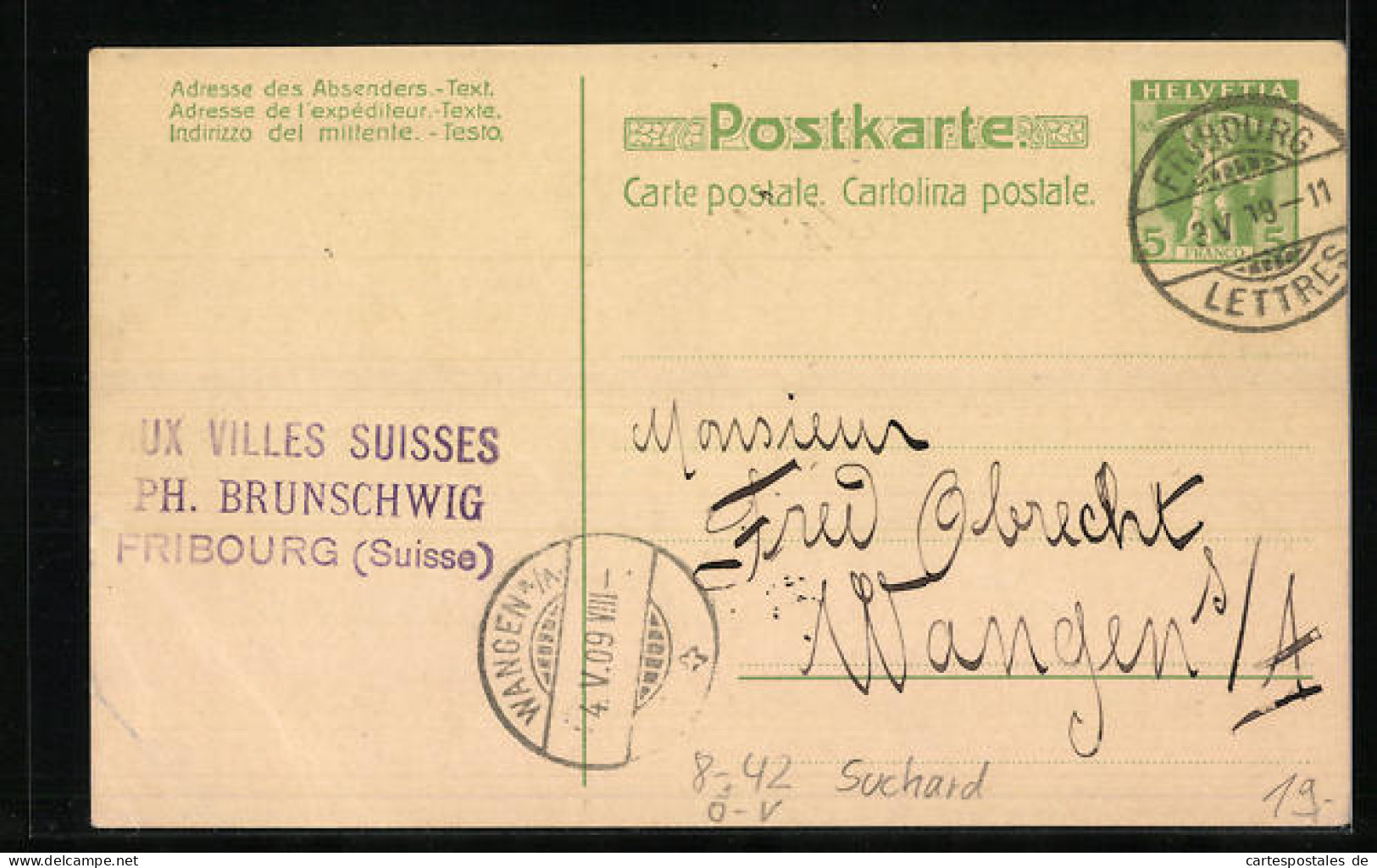 AK Bludenz, Reklame Für Chocolat Suchard, Fabrikansicht Bludenz, Grand Prix Paris 1900, Ganzsache  - Autres & Non Classés