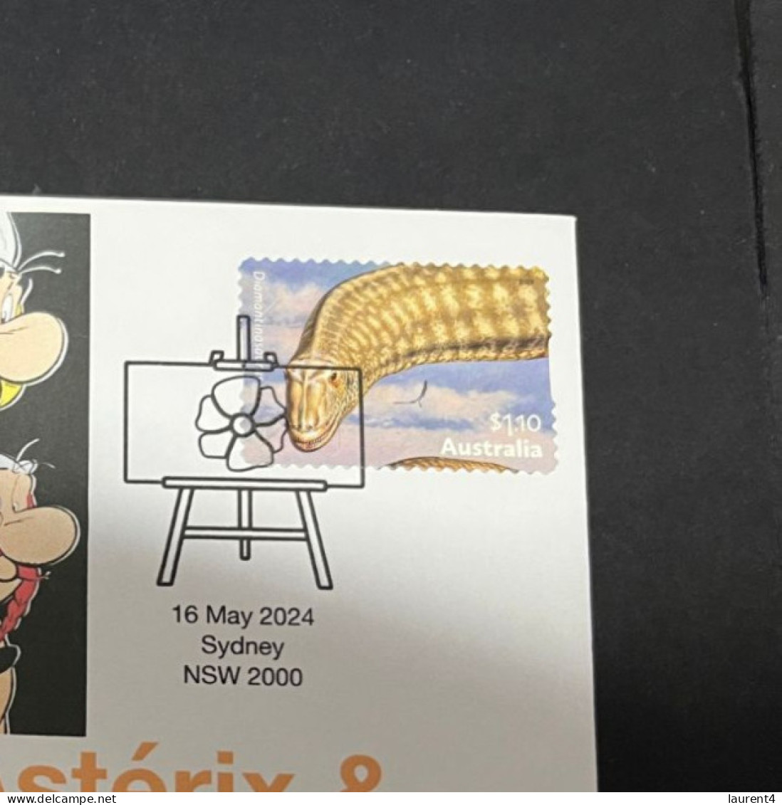 20-5-2024 (5 Z 37) Asterix & Dinosaur (with Dinosaur Stamp) - Prehistorics
