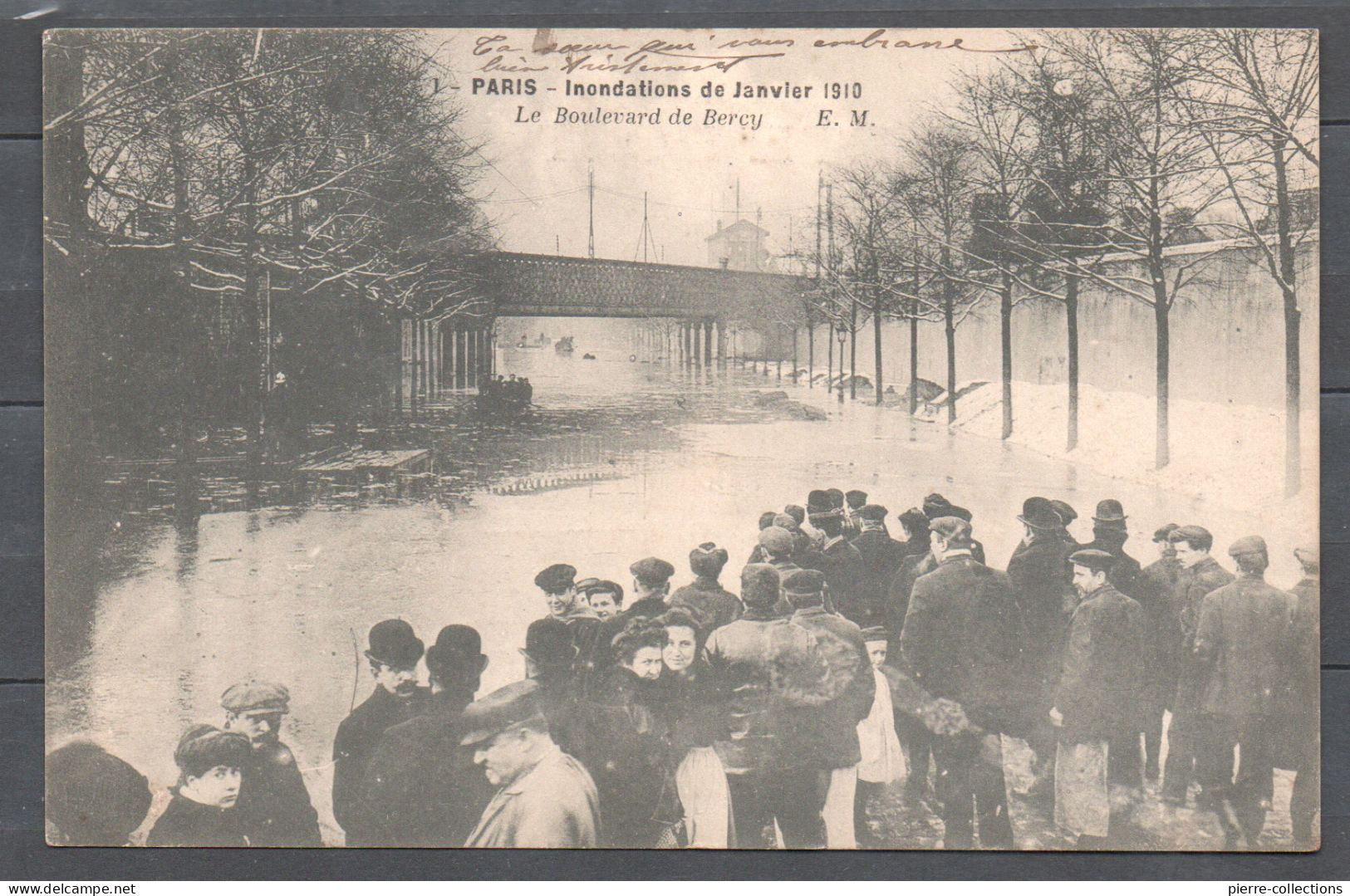 Paris - Inondations De 1910 - Crue De La Seine - Le Boulevard De Bercy - Belle Carte - De Overstroming Van 1910
