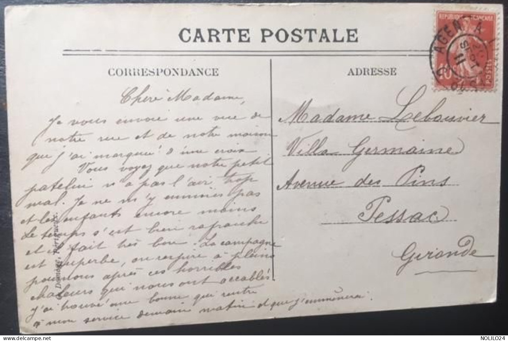 Cpa 24 Dordogne, SORGES, La Place, Animée, écrite En 1911 - Autres & Non Classés