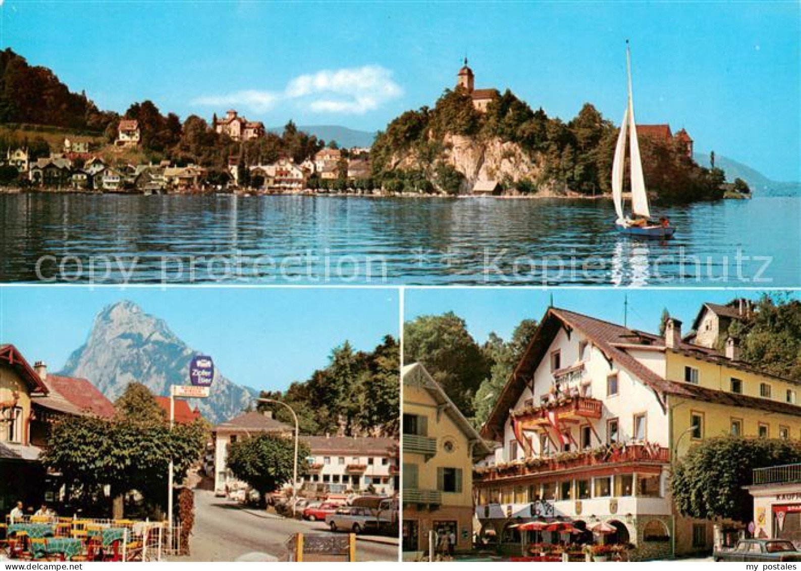 73867069 Traunkirchen AT Ansicht Vom See Aus Ortsmotive Hotel Restaurant  - Other & Unclassified