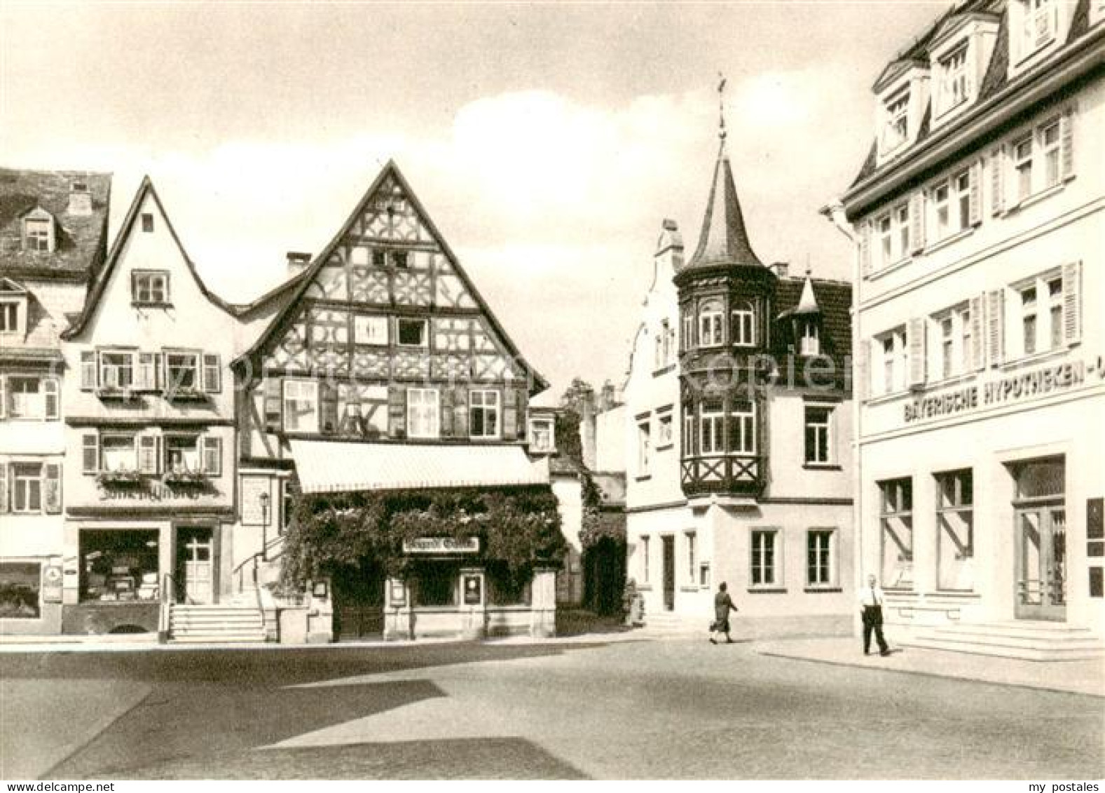 73867055 Bad Kissingen Am Marktplatz Altstadt Fachwerkhaus Kupfertiefdruck Bad K - Bad Kissingen