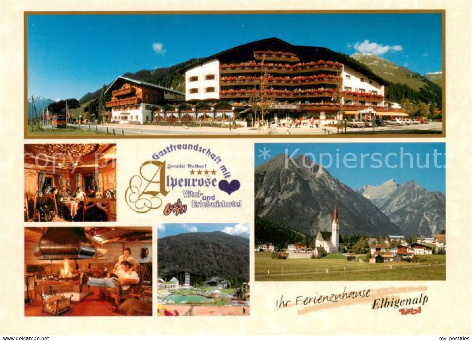 73867039 Lechtal Vitalhotel Alpenrose Gastraeume Pool Ortspartie Mit Kirche Lech - Other & Unclassified