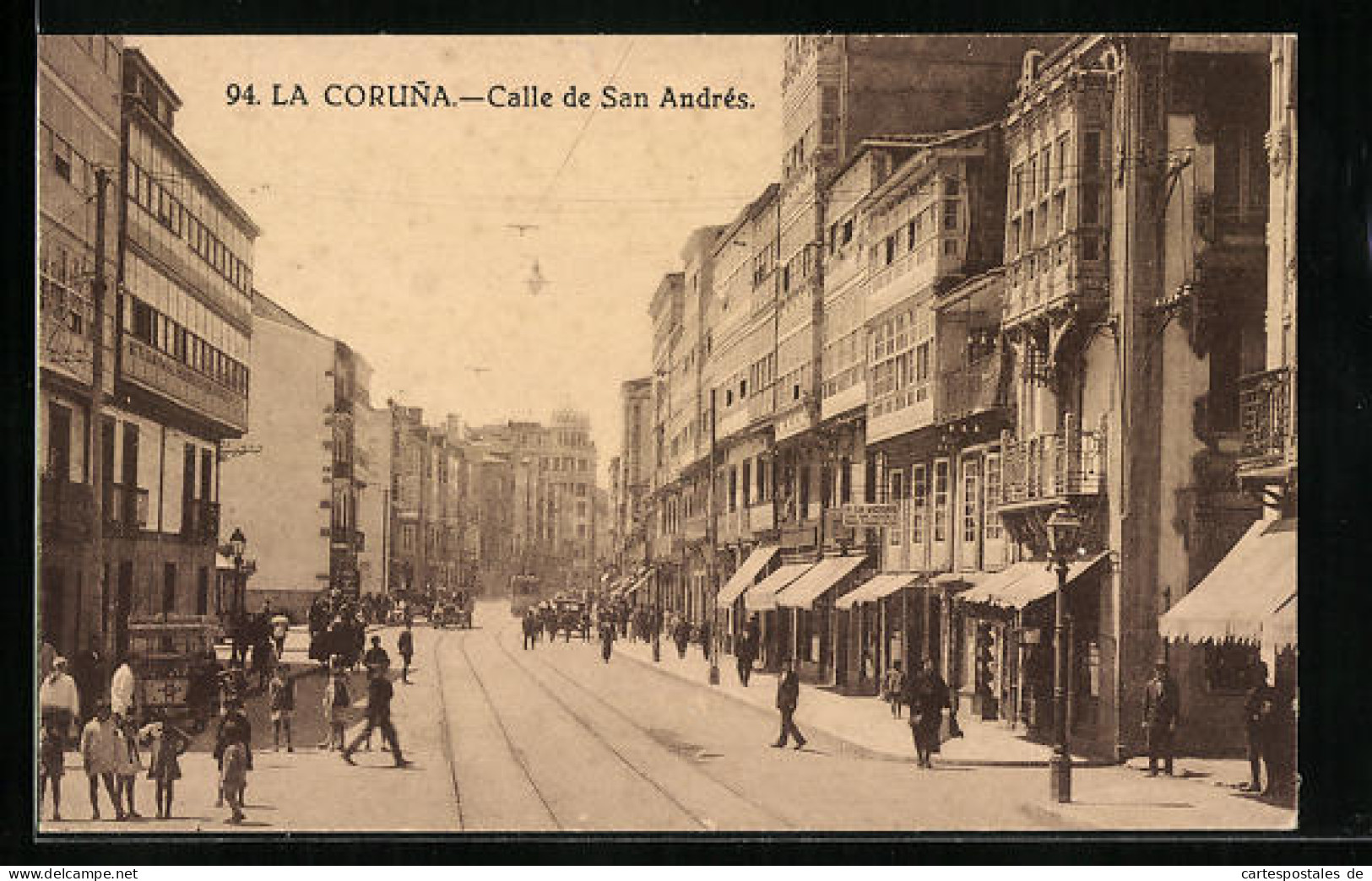 Postal La Coruna, Calle De San Andres  - La Coruña