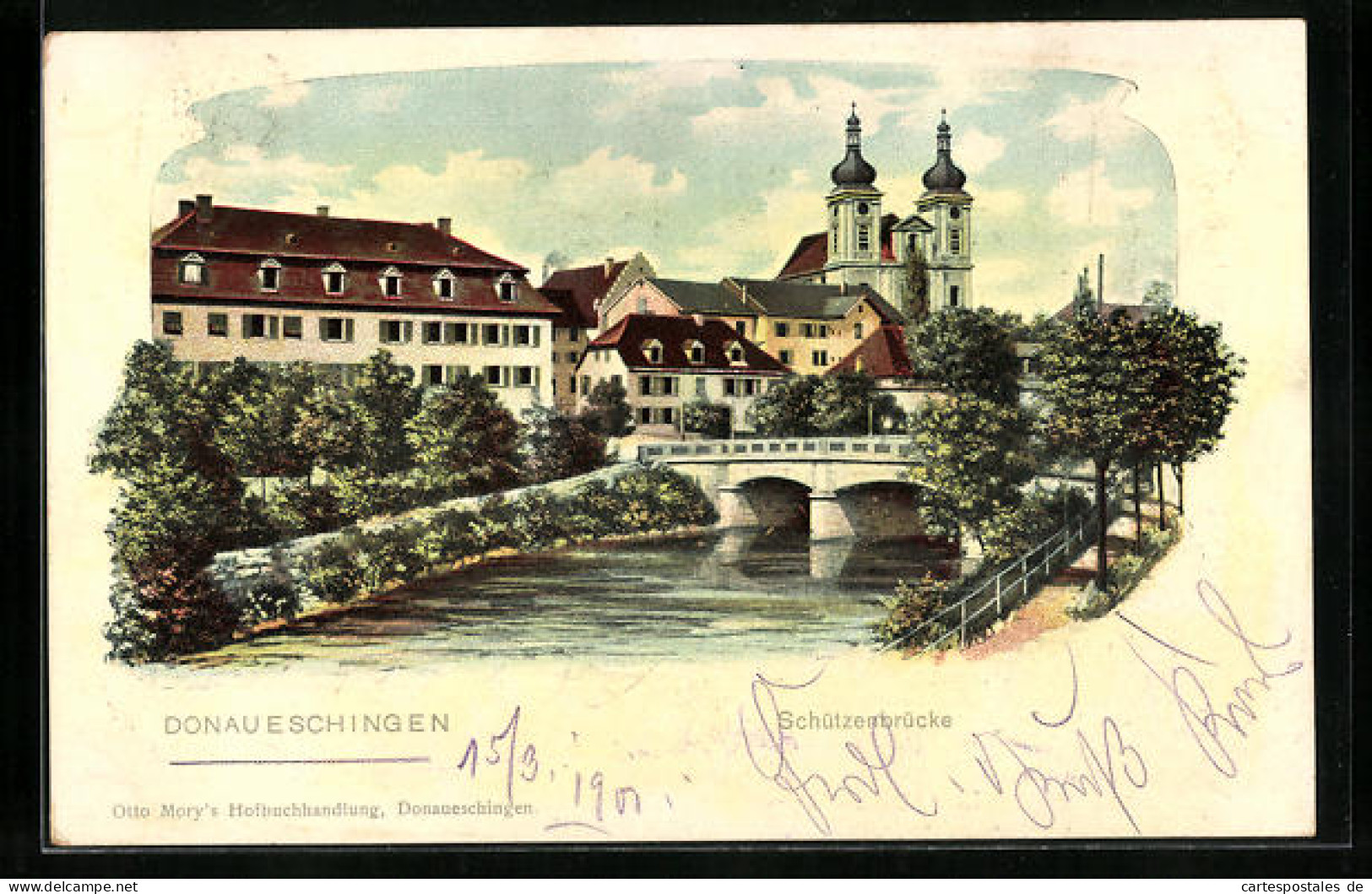 AK Donaueschingen, Partie An Der Schützenbrücke  - Donaueschingen