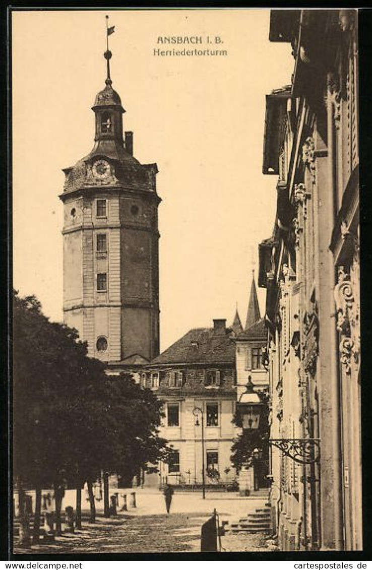 AK Ansbach I. B., Herriedertorturm  - Ansbach