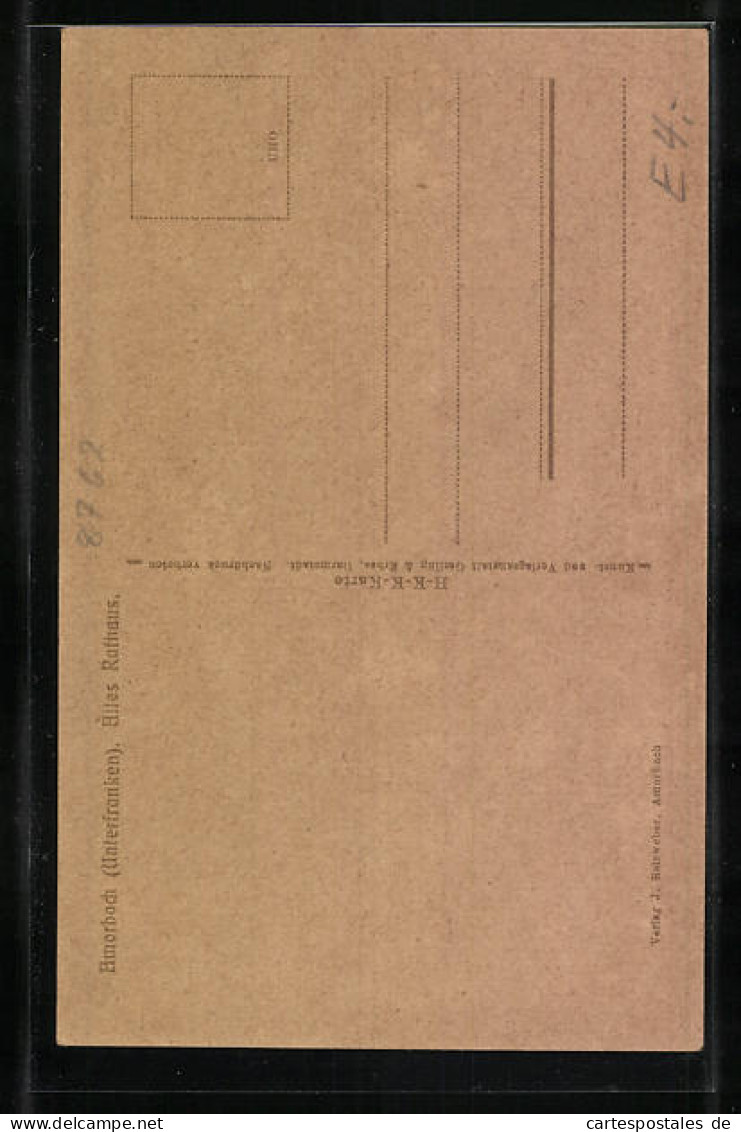 Künstler-AK Amorbach /Unterfranken, Altes Rathaus  - Amorbach