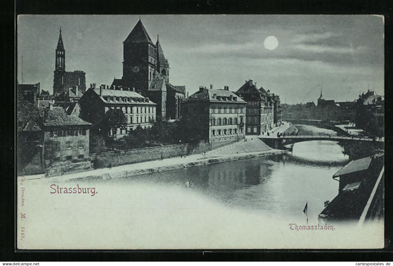 CPA Clair De Lune Strassburg, An Den Thomasstaden  - Other & Unclassified