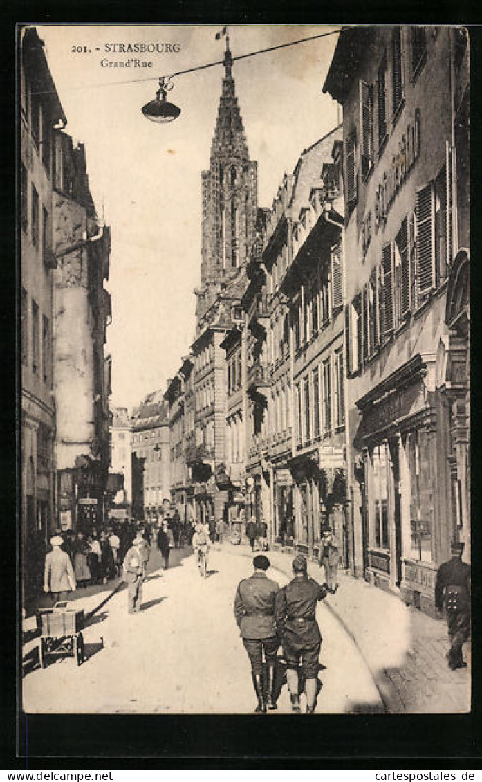 CPA Strasbourg, Grand`Rue, Vue De La Rue  - Strasbourg