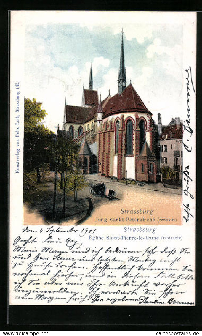 CPA Strassburg, Jung Sankt-Peterkirche  - Other & Unclassified