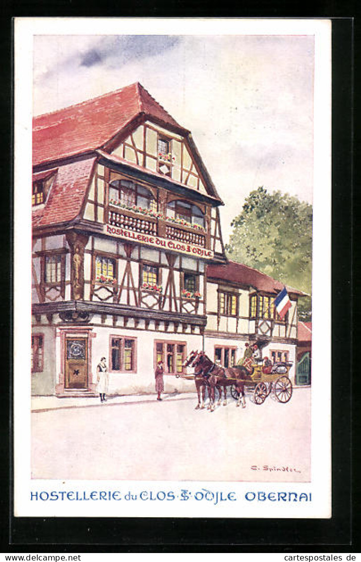 CPA Illustrateur Obernai, Hostellerie Du Clos St. Odjile  - Obernai