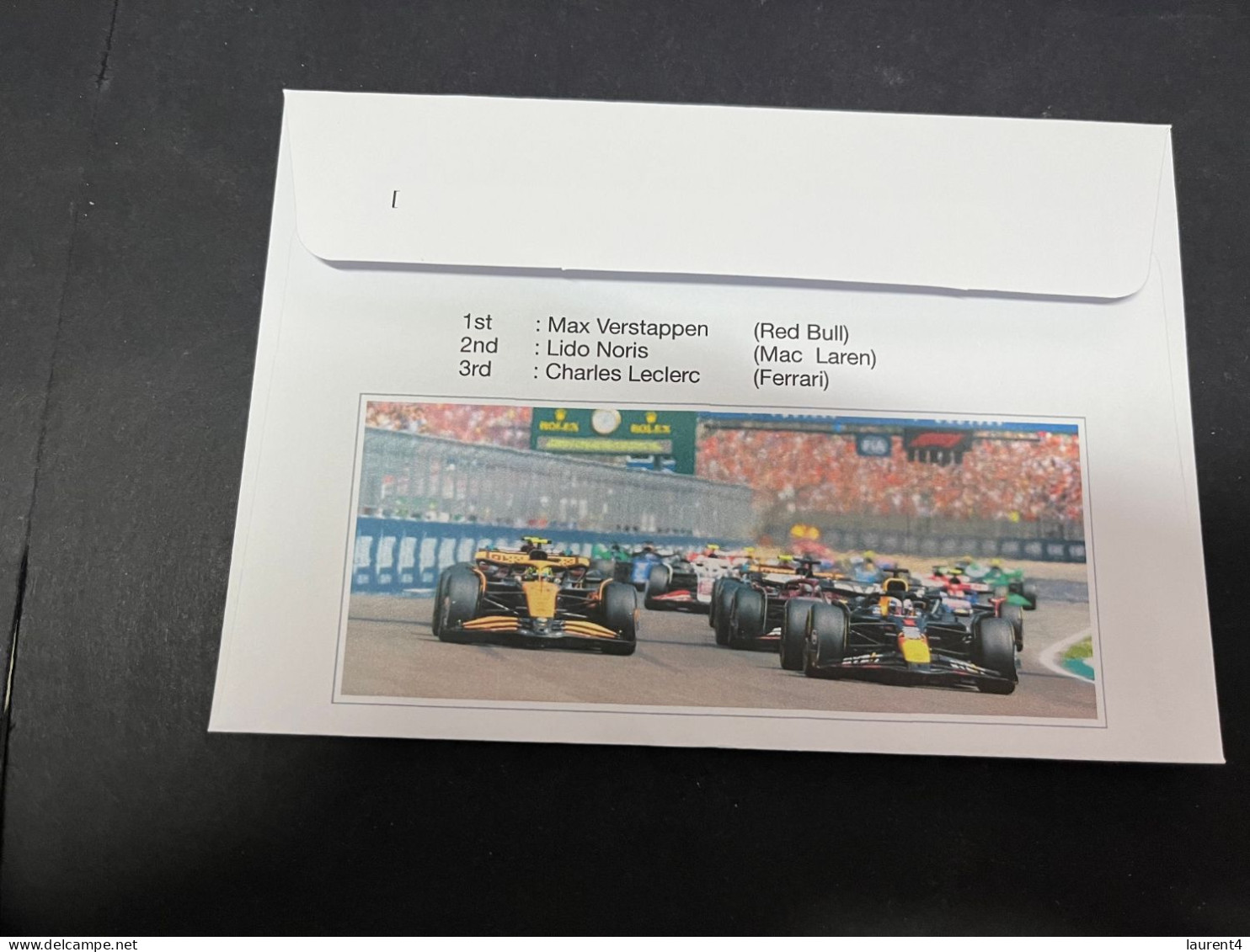 20-5-2024 (2 Z 42) Formula One - 2024 - Italy Imola Grand Prix - Winner Max Verstappen (19 May 2024) OZ Stamp - Cars