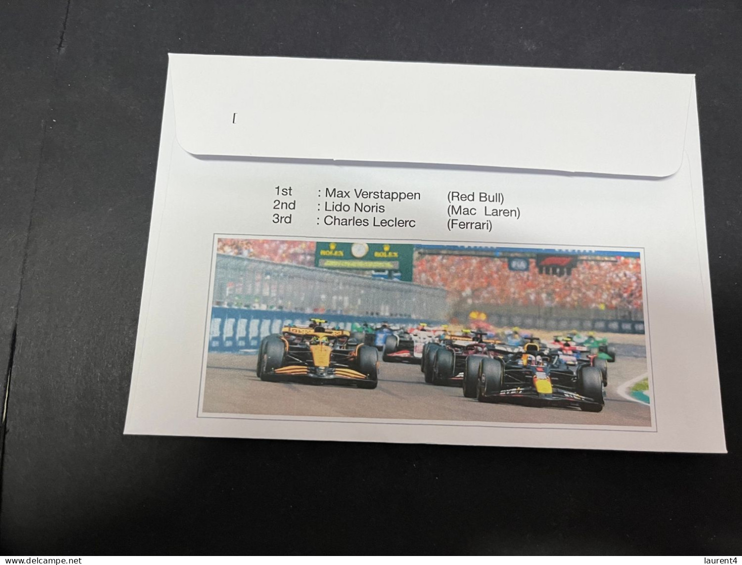 20-5-2024 (2 Z 42) Formula One - 2024 - Italy Imola Grand Prix - Winner Max Verstappen (19 May 2024) Platypus Stamp - Automobile