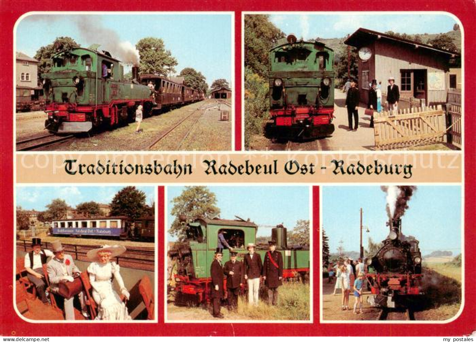 73832904 Radebeul Bahnhof Radeburg Haltepunkt Weisses Ross Faehrgaeste Im Aussic - Radebeul