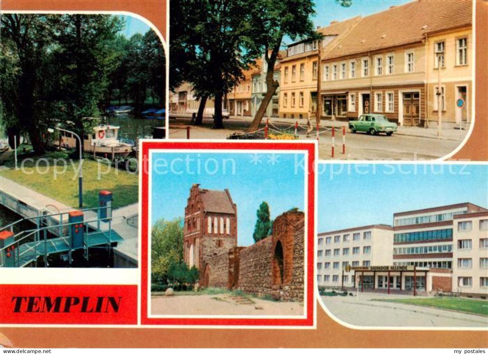 73832885 Templin Schleuse Templiner Kanal Am Markt Stadtmauer Mit Wiekturm Und P - Templin