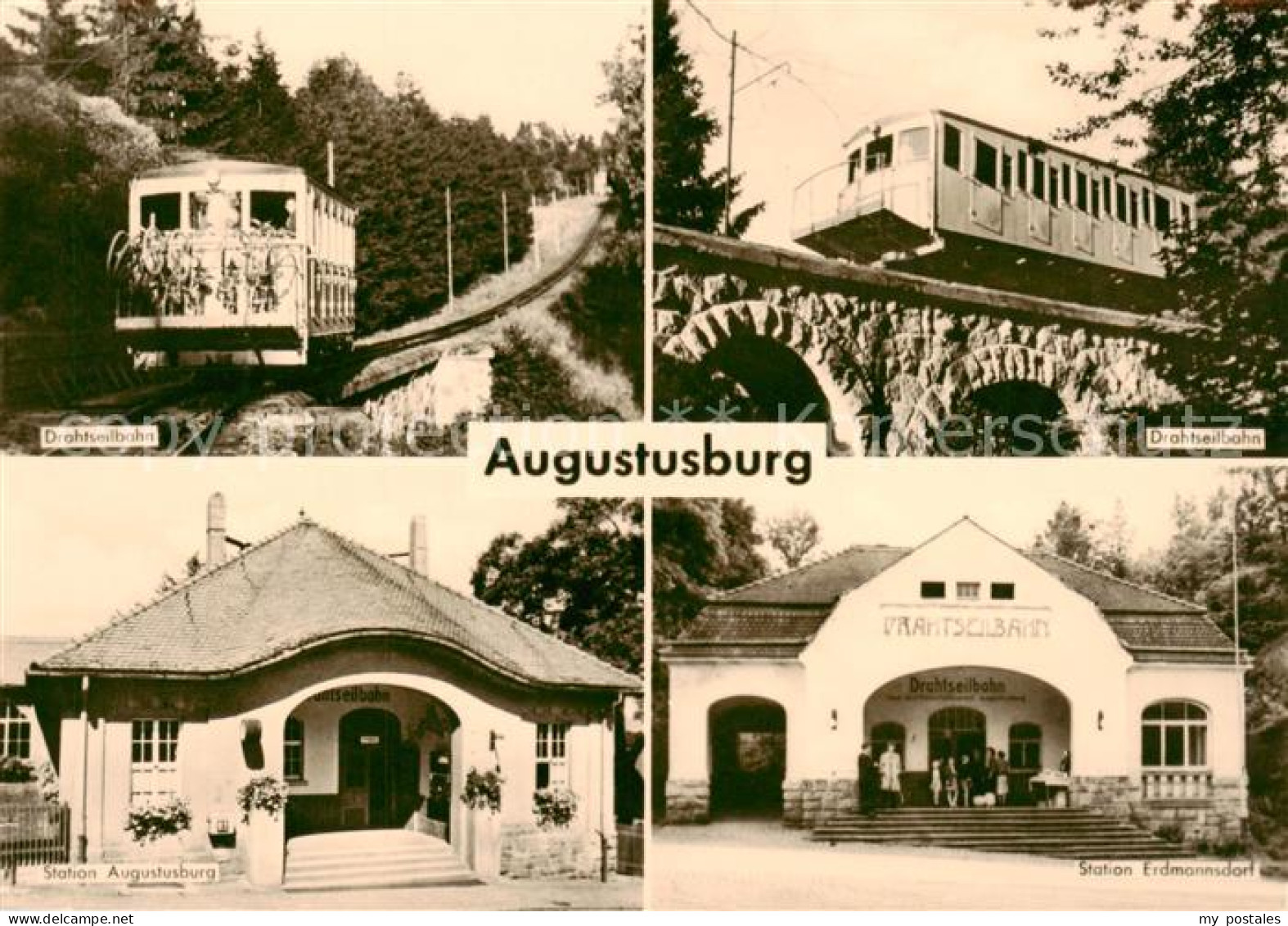 73832734 Augustusburg Drahtseilbahn Stationen Augustusburg - Augustusburg