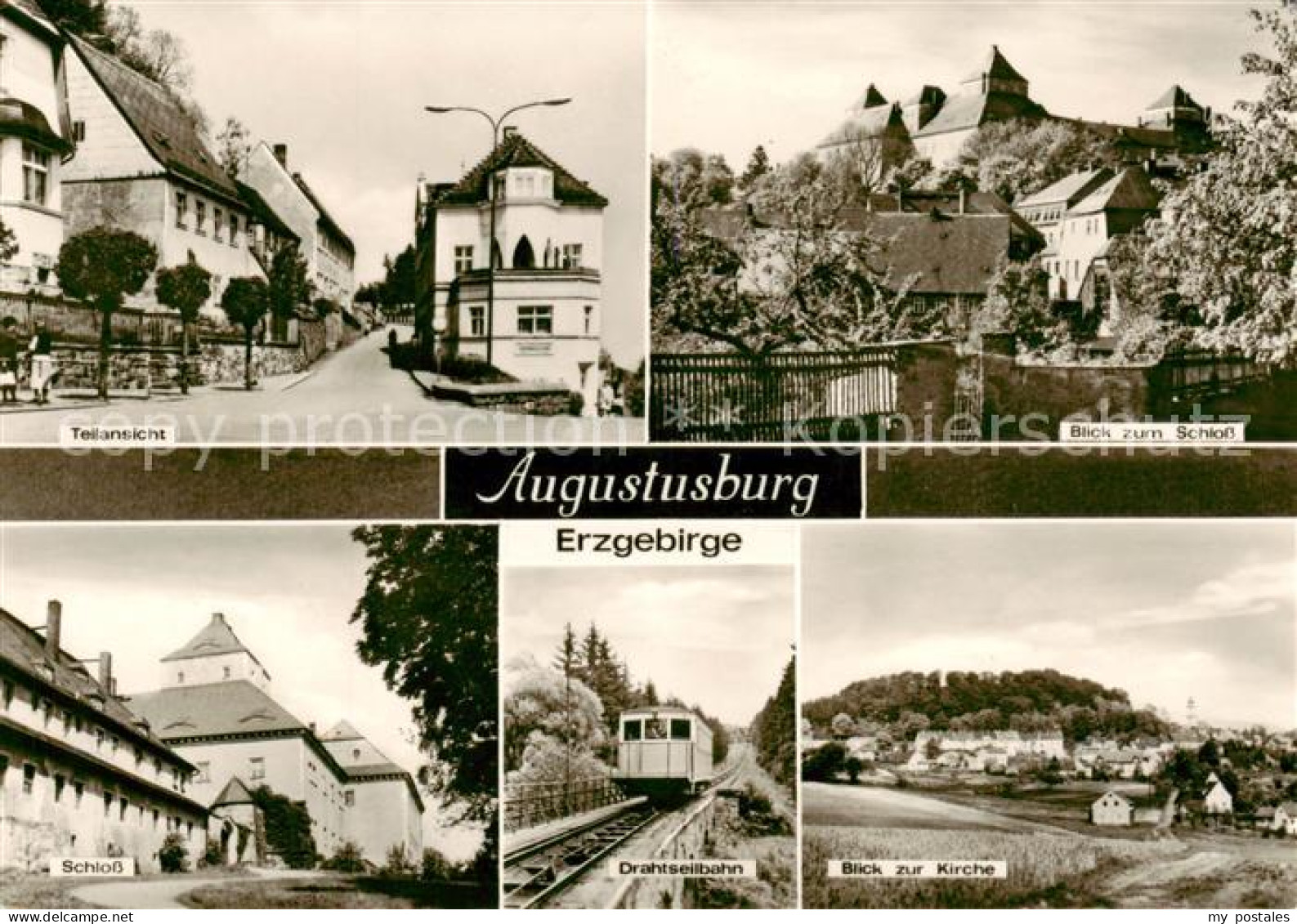 73832730 Augustusburg Teilansichten Schloss Drahtseilbahn Panorama Augustusburg - Augustusburg