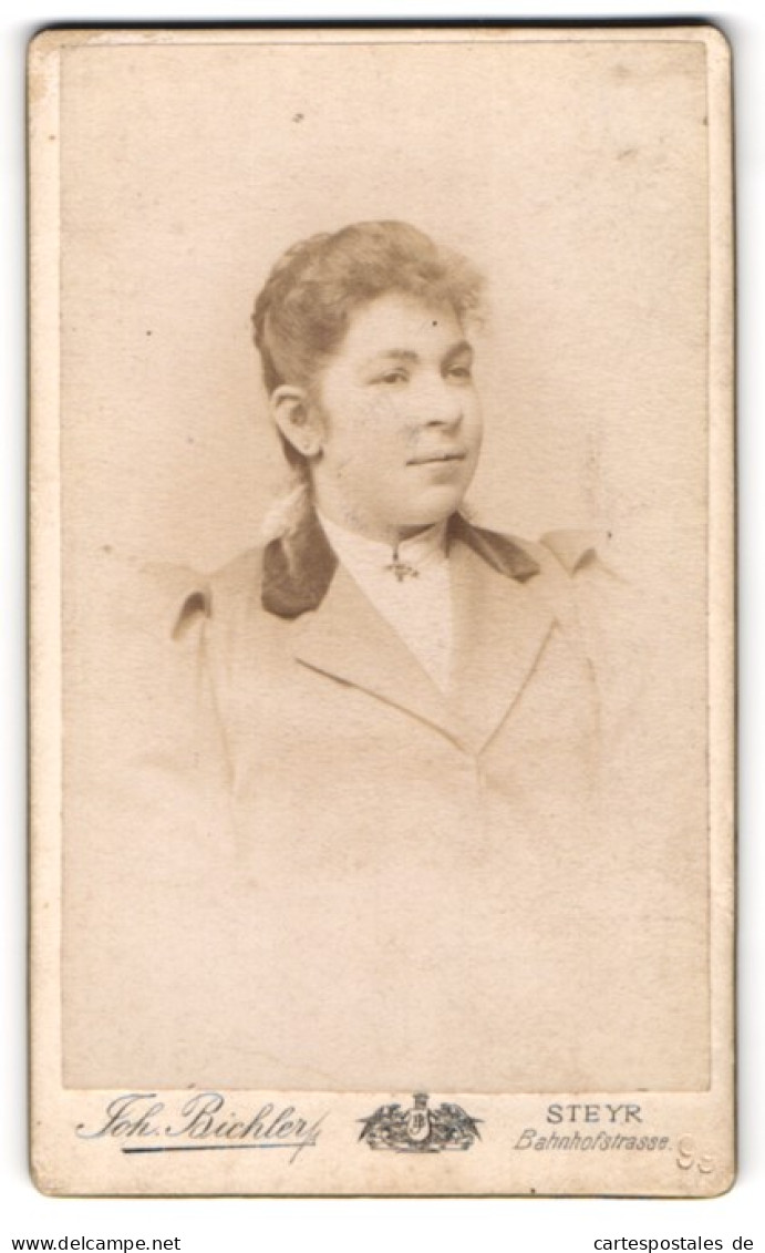 Fotografie Joh. Bichler, Steyr., Bahnhofstr., Junge Dame Mit Hochgestecktem Haar  - Anonymous Persons