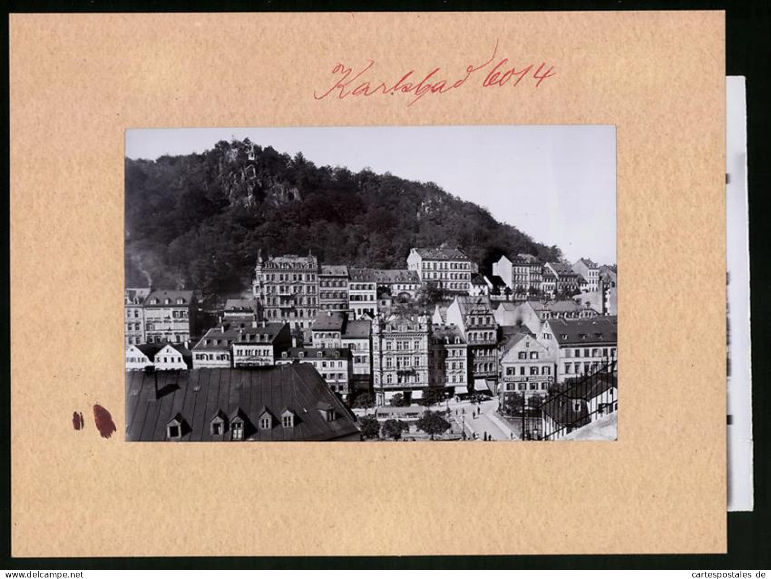 Fotografie Brück & Sohn Meissen, Ansicht Karlsbad, Stadtansicht Mit Hotel Metropole, Meefräulein, Nizza, Börse  - Places