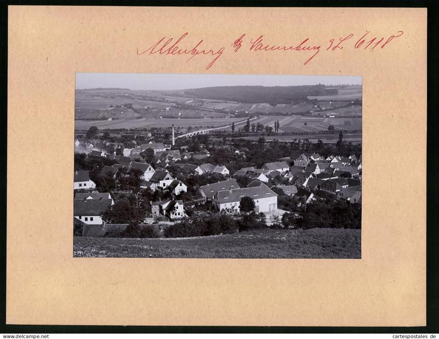 Fotografie Brück & Sohn Meissen, Ansicht Altenburg Bei Naumburg, Blick Auf Den Ort Mit Wohnhäusern  - Places