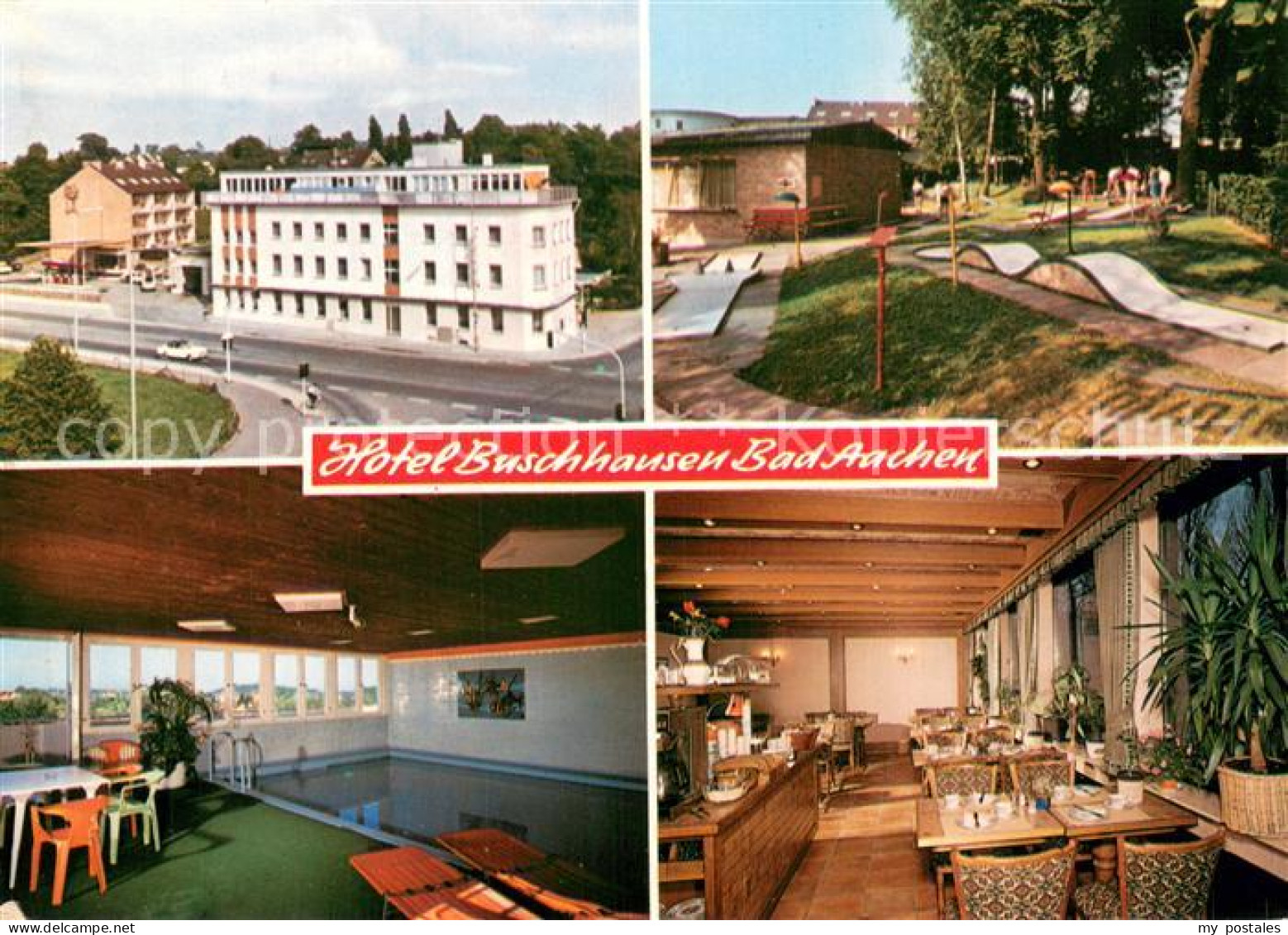 73758803 Bad Aachen Hotel Buschhausen Teilasnichten M. Minigolfanlage U. Hallenb - Aachen