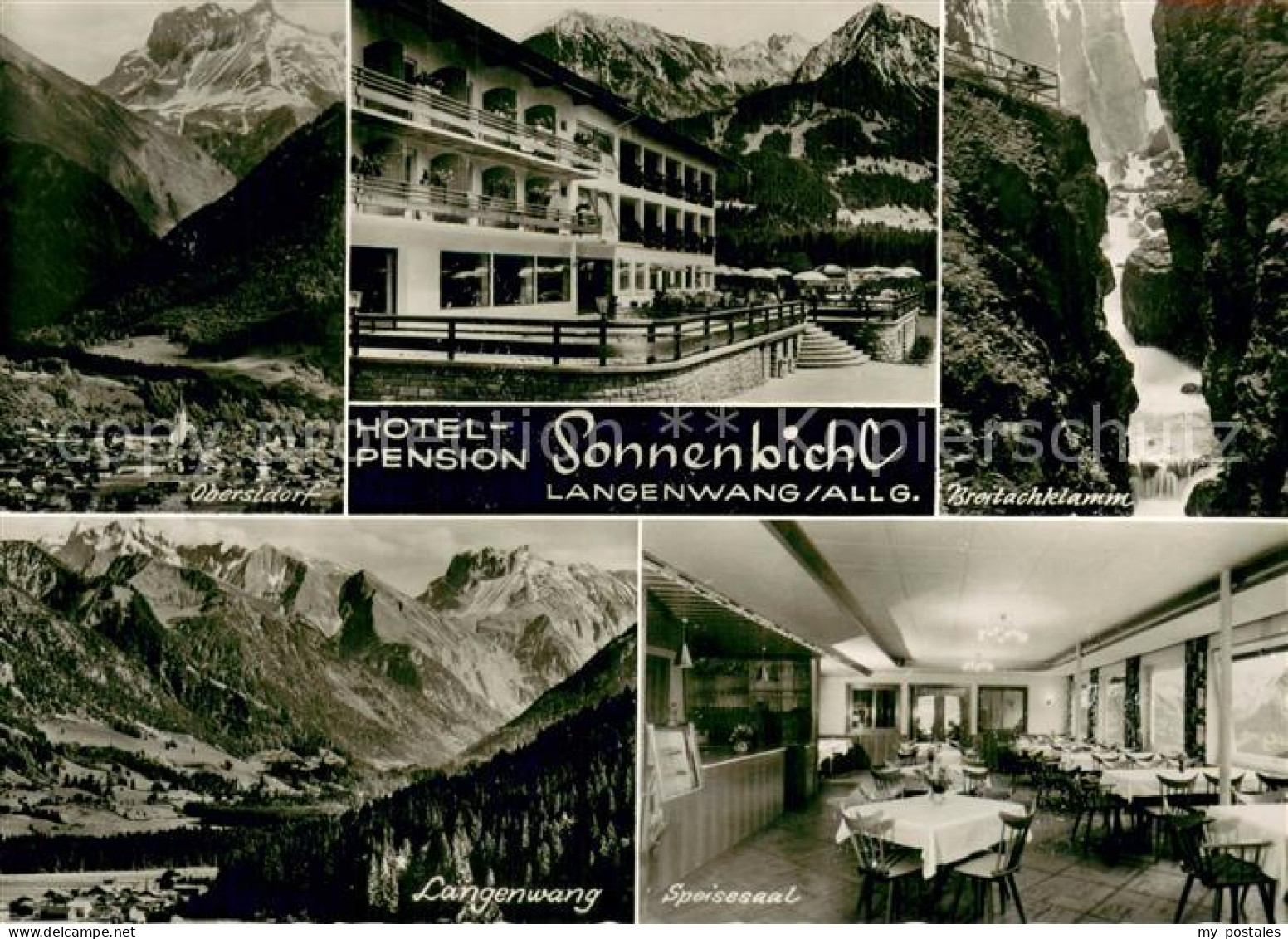 73758748 Langenwang Fischen Hotel-Pension Sonnenbichl-Speisesaal Oberstdorf Brei - Fischen