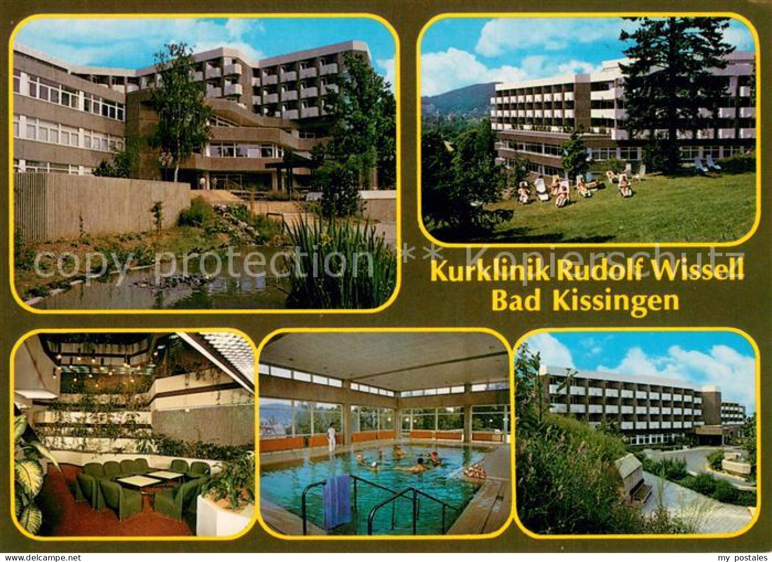 73758554 Bad Kissingen Kurklinik Rudolf Wissell Liegewiese Foyer Hallenbad Bad K - Bad Kissingen