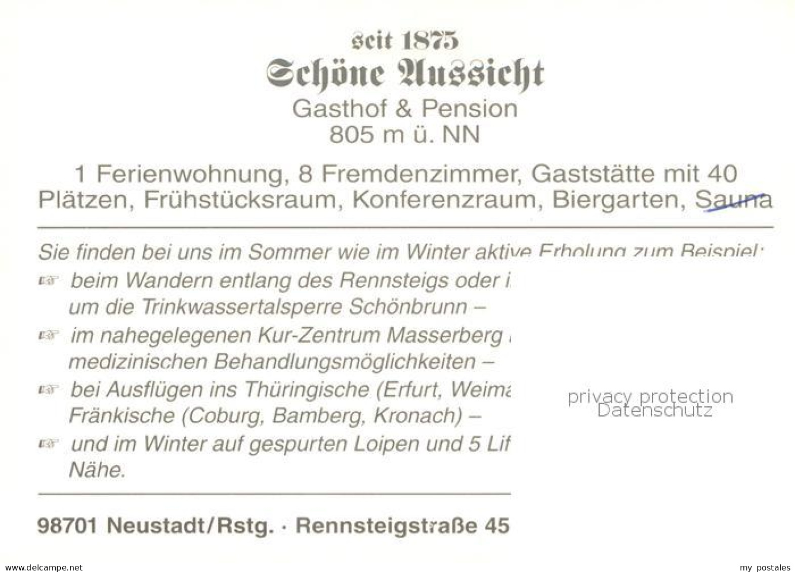 73758539 Neustadt Rennsteig Gasthof Pension Schoene Aussicht Neustadt Rennsteig - Other & Unclassified