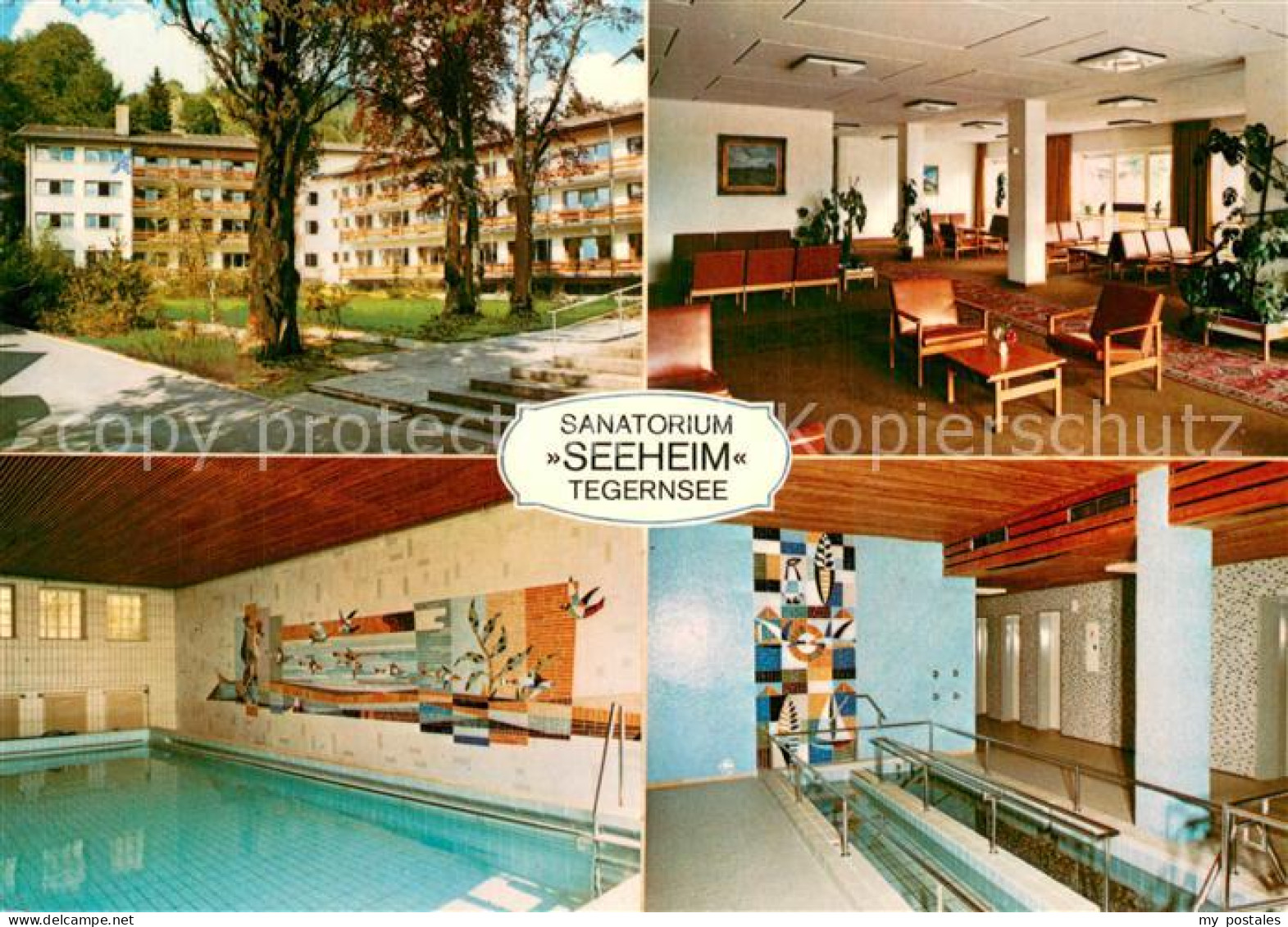 73758535 Tegernsee Sanatorium Seeheim Innenhof Foyer Hallenbad Wassertretanlage  - Tegernsee