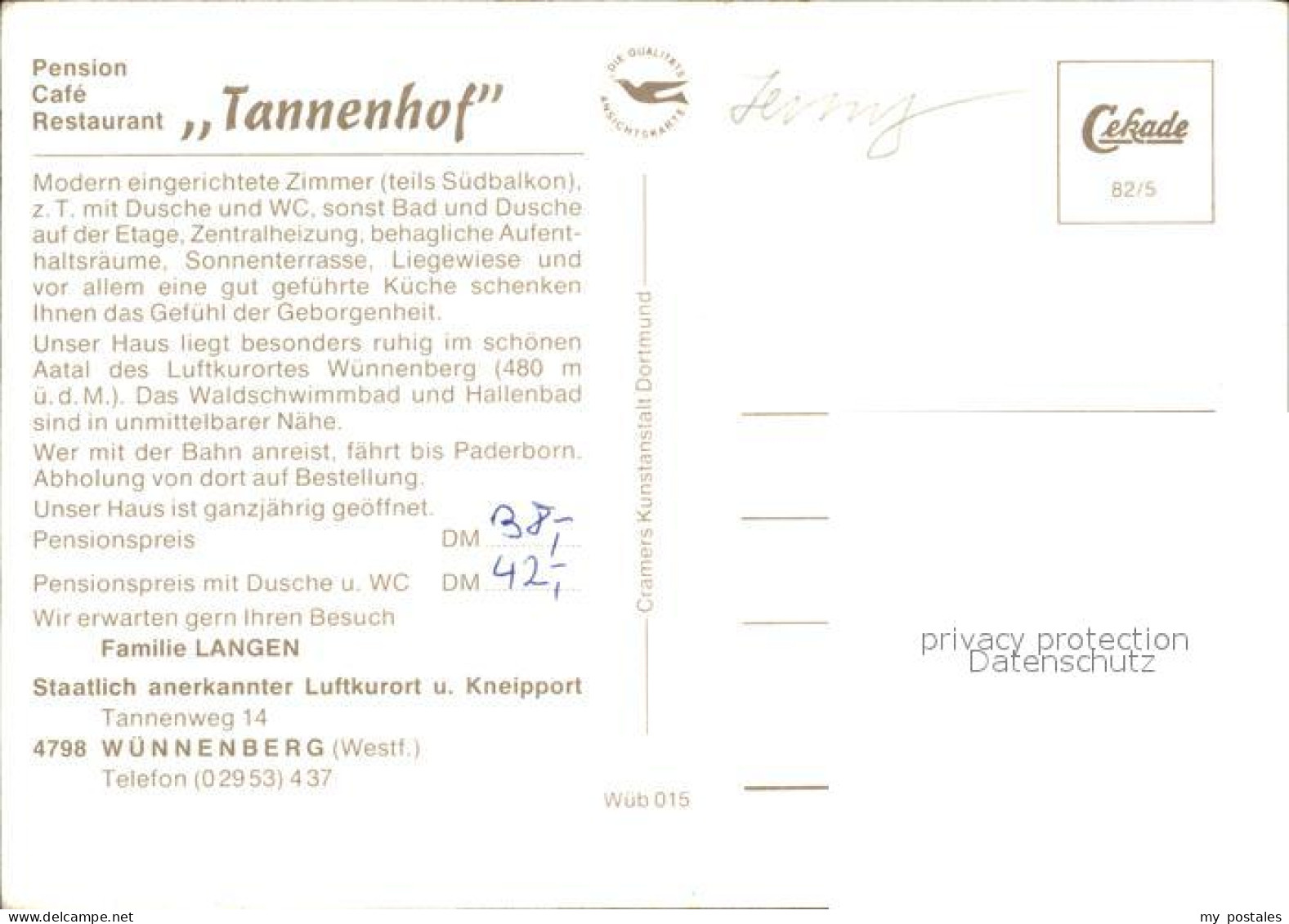 72524321 Wuennenberg Hotel Pension Haus Tannenhof Wuennenberg - Bad Wuennenberg
