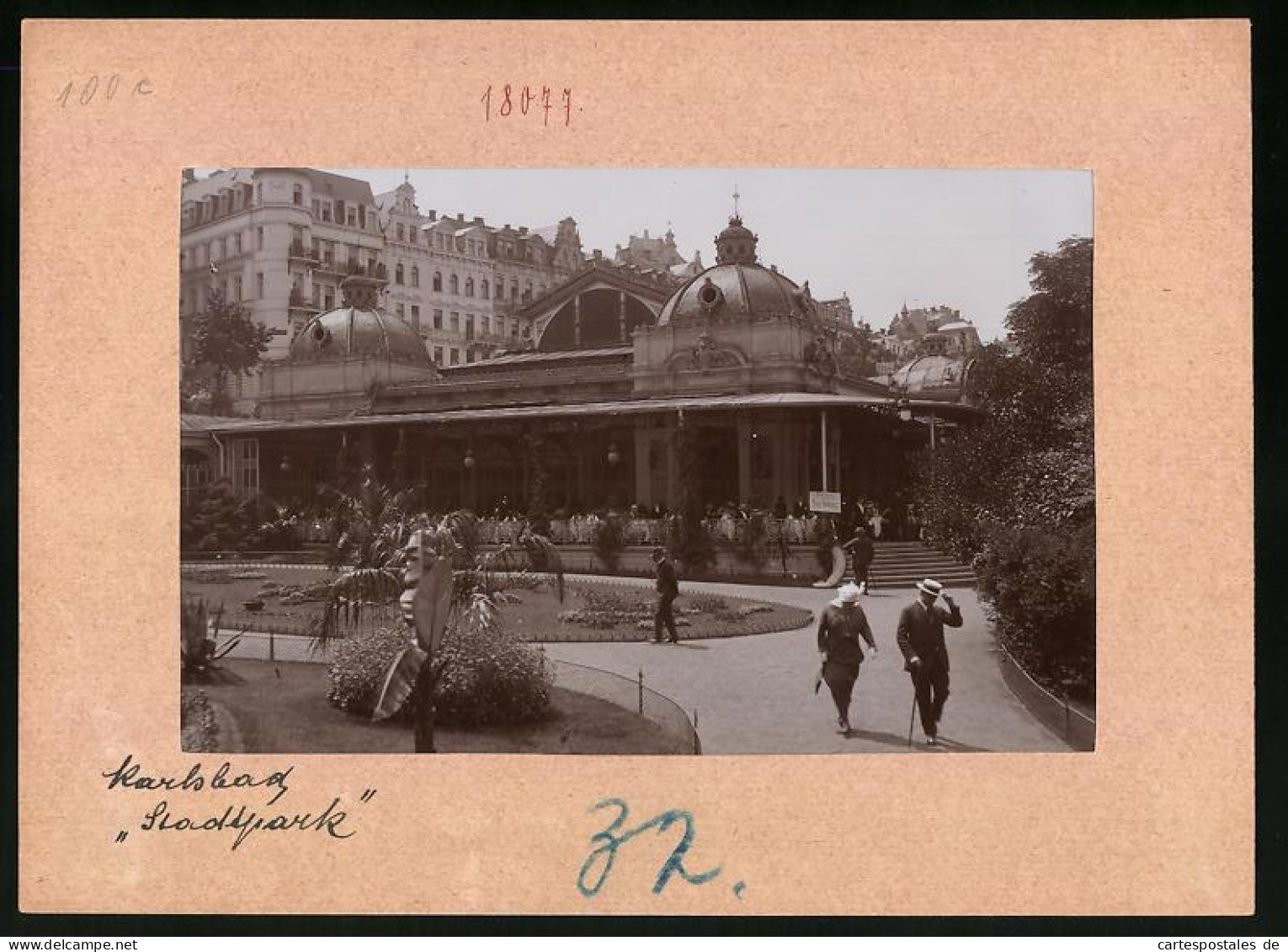 Fotografie Brück & Sohn Meissen, Ansicht Karlsbad, Tanzabend Im Stadtpark  - Orte