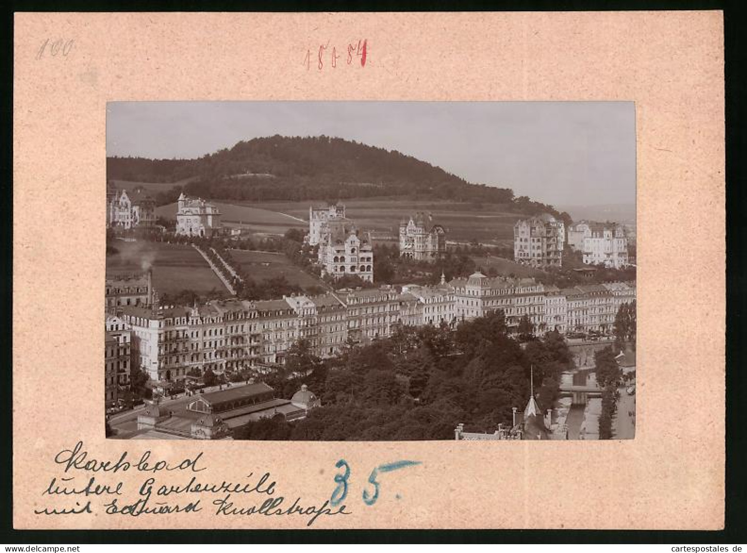 Fotografie Brück & Sohn Meissen, Ansicht Karlsbad, Eduard-Knoll-Strasse Und Untere Gartenzeile  - Orte