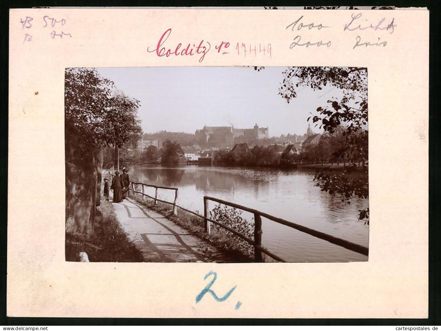 Fotografie Brück & Sohn Meissen, Ansicht Colditz, Blick über Die Mulde Zum Schloss  - Places