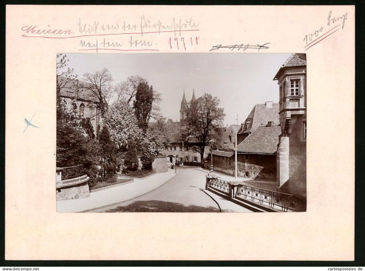 Fotografie Brück & Sohn Meissen, Ansicht Meissen I. Sa., Blick Von Der Fürstenschule Auf Die Freiheit  - Orte