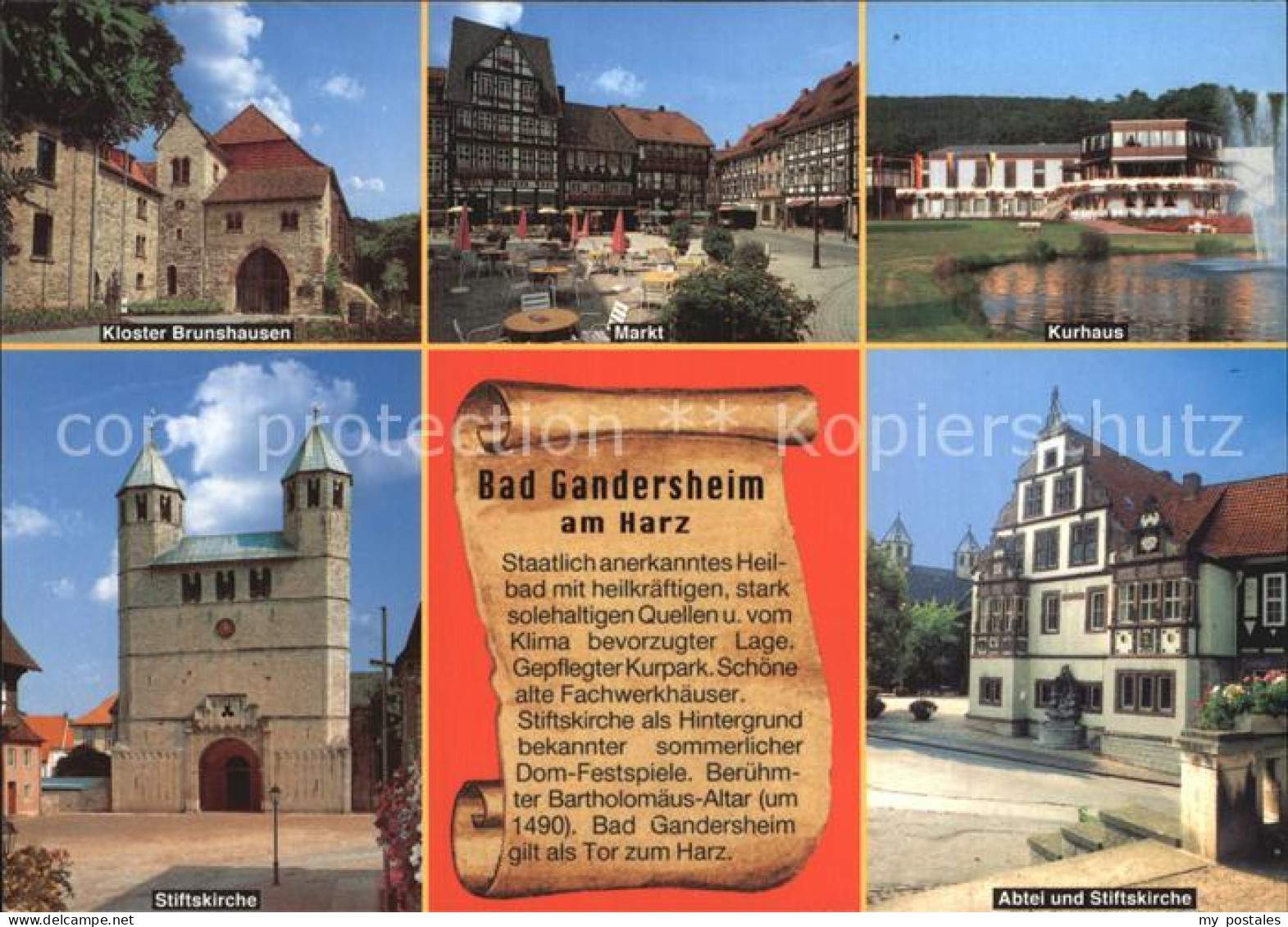 72523685 Bad Gandersheim Kloster Brunshausen Markt Kurhaus Stiftskirche Abtei Ba - Bad Gandersheim