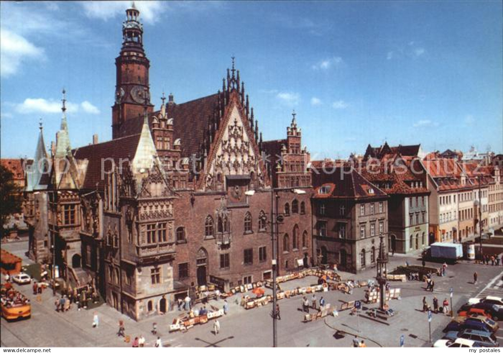 72523563 Wroclaw Rathaus Luftaufnahme  - Pologne