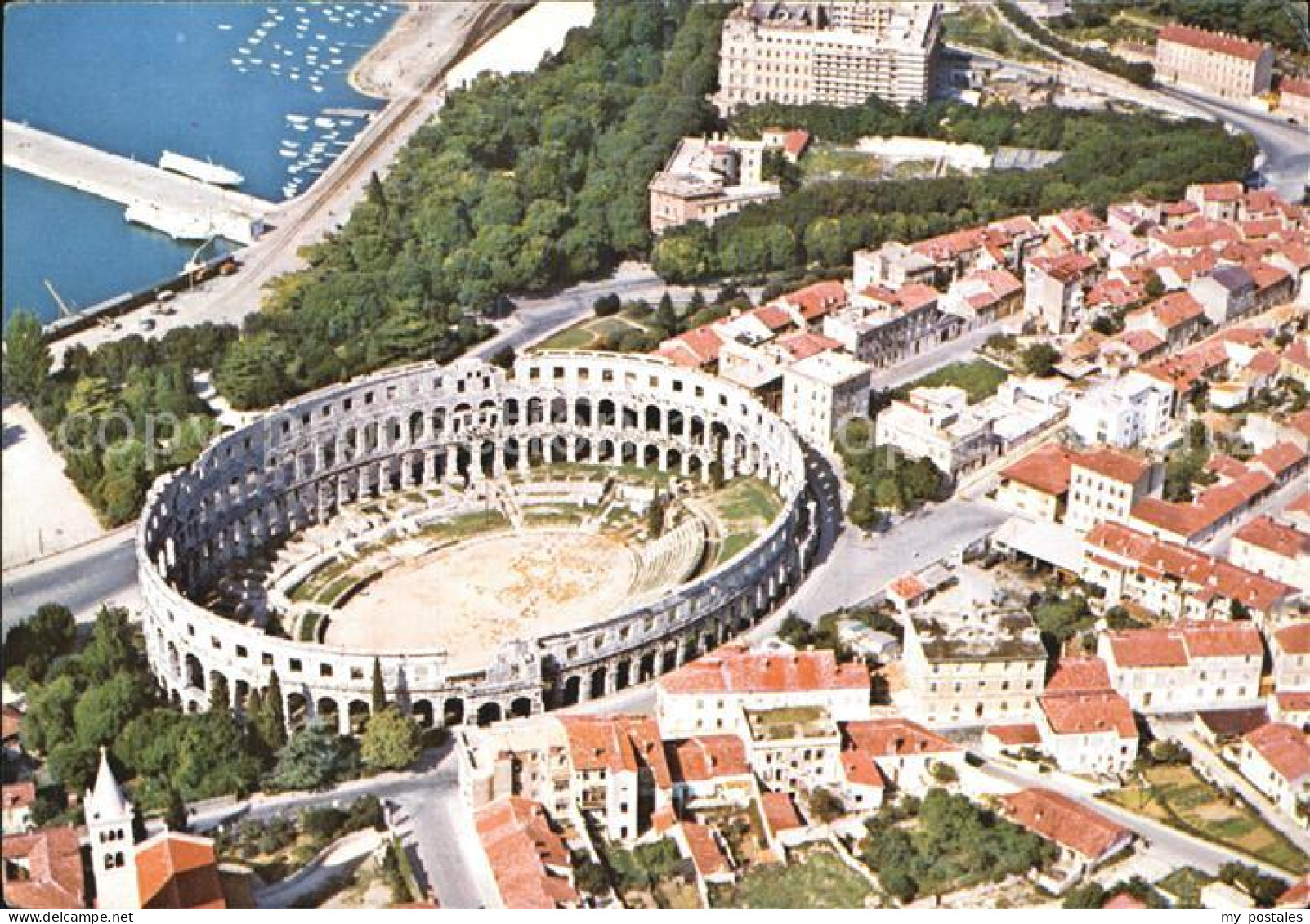 72523467 Pola Pula Croatia Amphitheater Fliegeraufnahme  - Croatia