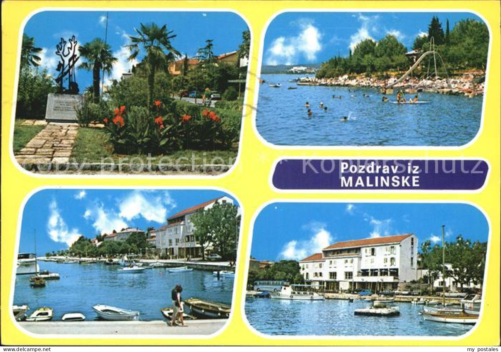 72523460 Malinska Krk Denkmal Hafen Strandbad Malinska Krk - Croatia