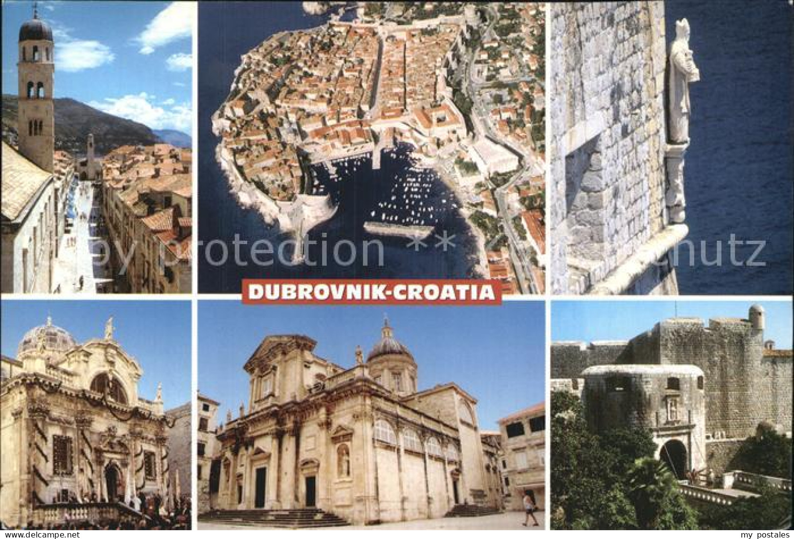 72523454 Dubrovnik Ragusa Altstadt Hafen Fliegeraufnahme Dubrovnik - Croatie