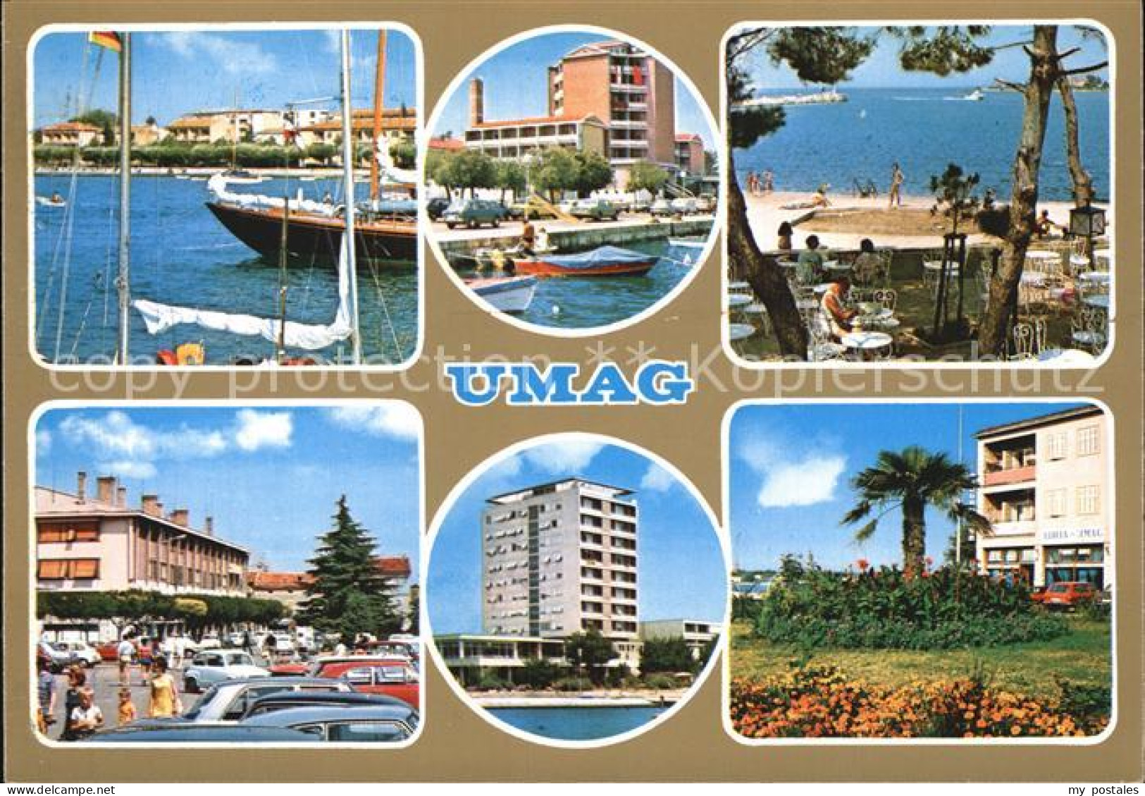 72523406 Umag Umago Istrien Teilansichten Kuestenstadt Hotels Hafen Strand  - Croatie