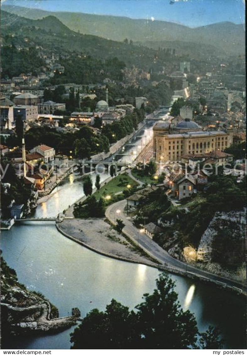 72523385 Sarajevo U Noci Nachtaufnahme Sarajevo - Bosnien-Herzegowina