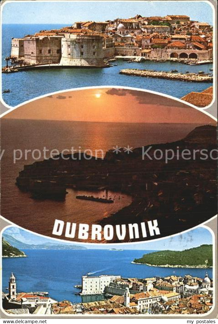 72523381 Dubrovnik Ragusa Altstadt Festung Hafen Sonnenuntergang Dubrovnik - Croatia