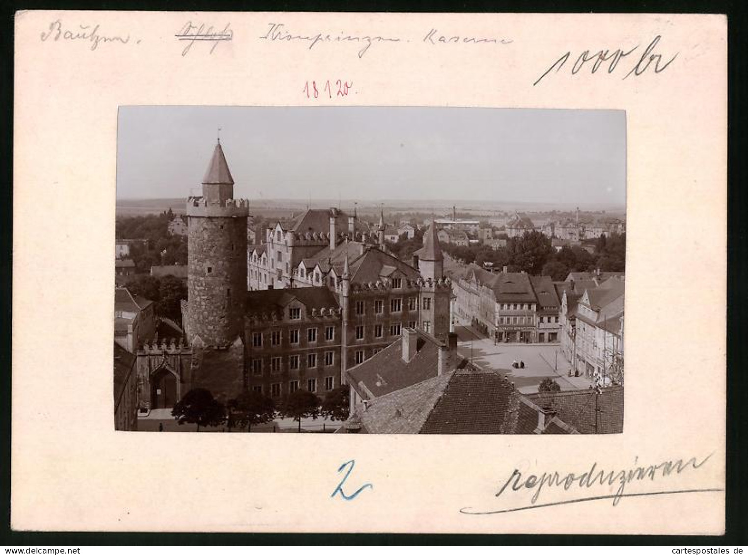 Fotografie Brück & Sohn Meissen, Ansicht Bautzen, Blick Auf Die Kronprinzen Kaserne, Seifenfabrik A. Lehmann  - Orte