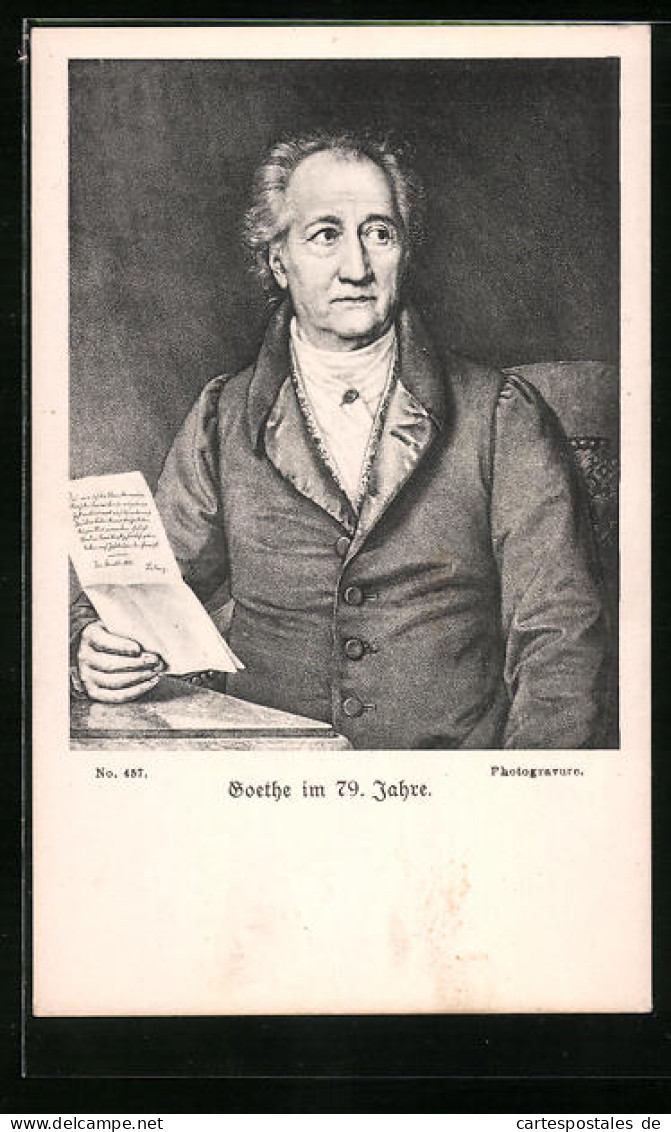 AK Johann Wolfgang Von Goethe Im Neunundsiebzigsten Jahre  - Ecrivains